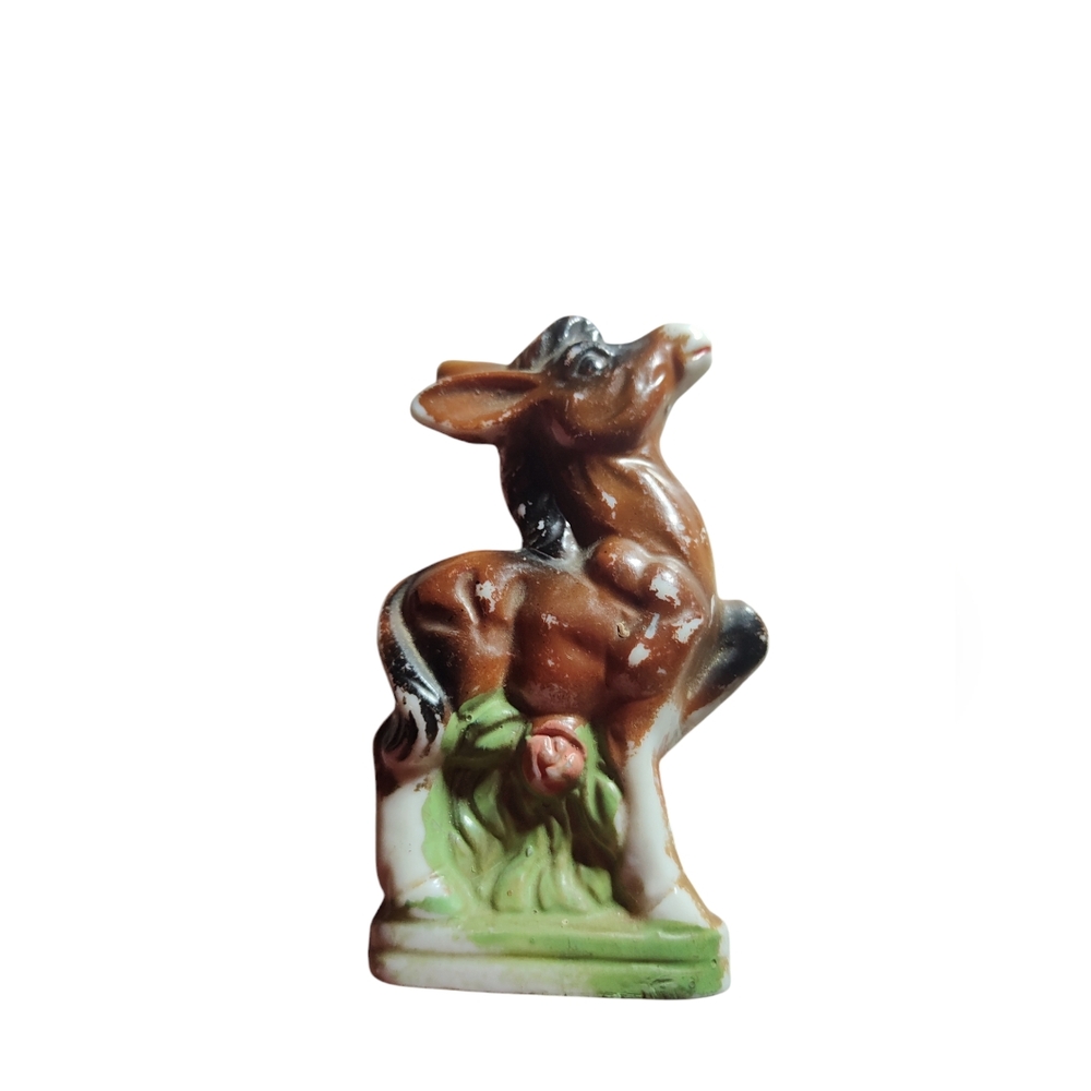 Japanese Vintage Ceramic Donkey/Mule Small Figurine